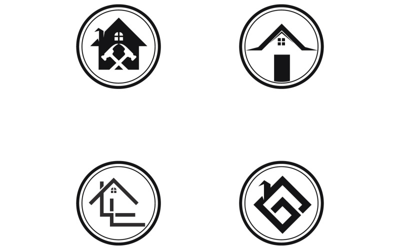 Logo-Vektor v33 für den Verkauf von Wohnimmobilien