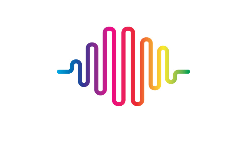 Logotipo da música do equalizador de ondas sonoras v11