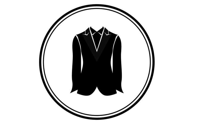 Logotipo de terno de empregada e design vetorial de símbolo v18