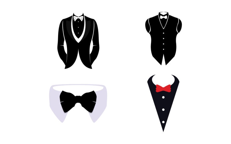 Maid suit logo en symbool vector design v14