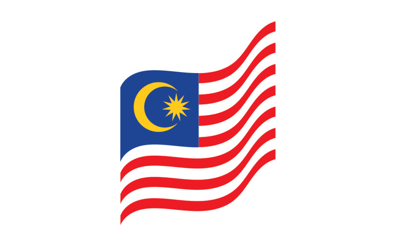 Malaysian flag symbol design v7
