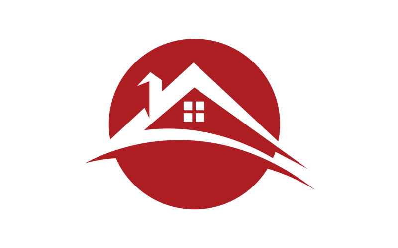 Woningbouw onroerend goed verkopen logo vector v19