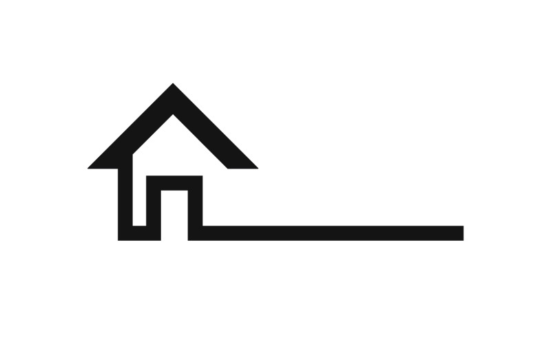 Woningbouw onroerend goed verkopen logo vector v6