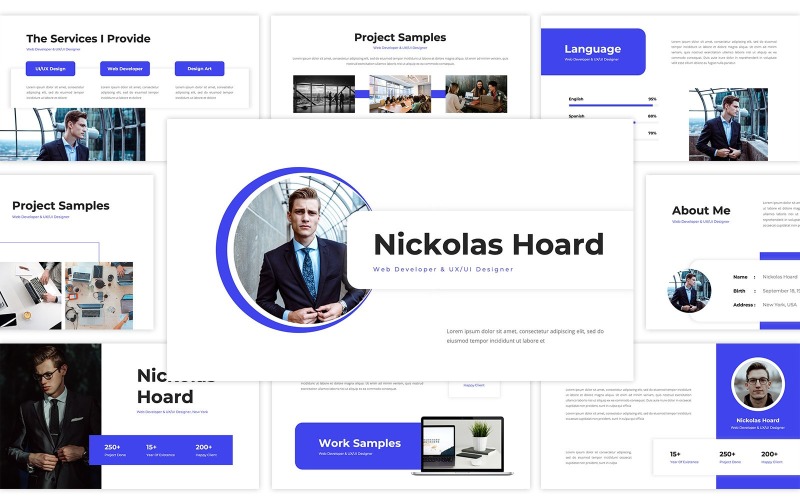 Återuppta webbutvecklare och UI/UX Designer Google Slides