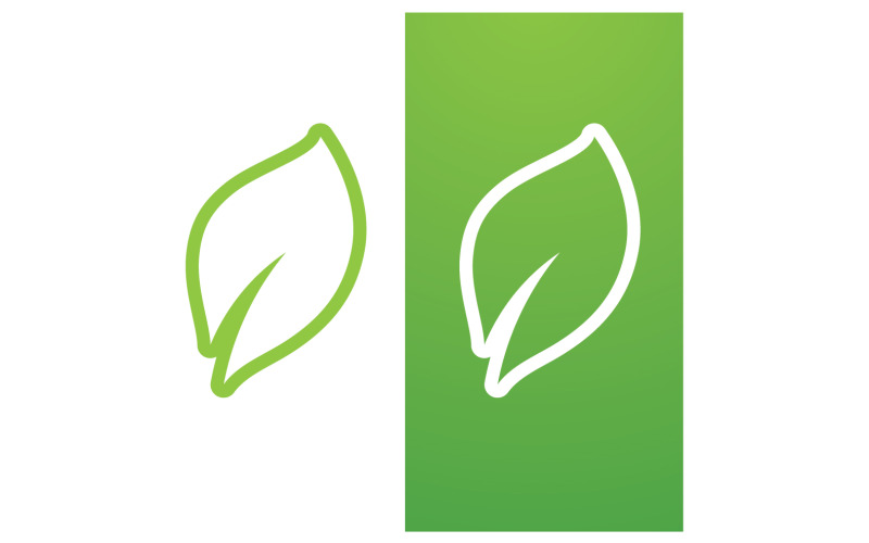Eco blad groene frisse natuur ga groene boom logo ontwerpsjabloon v24