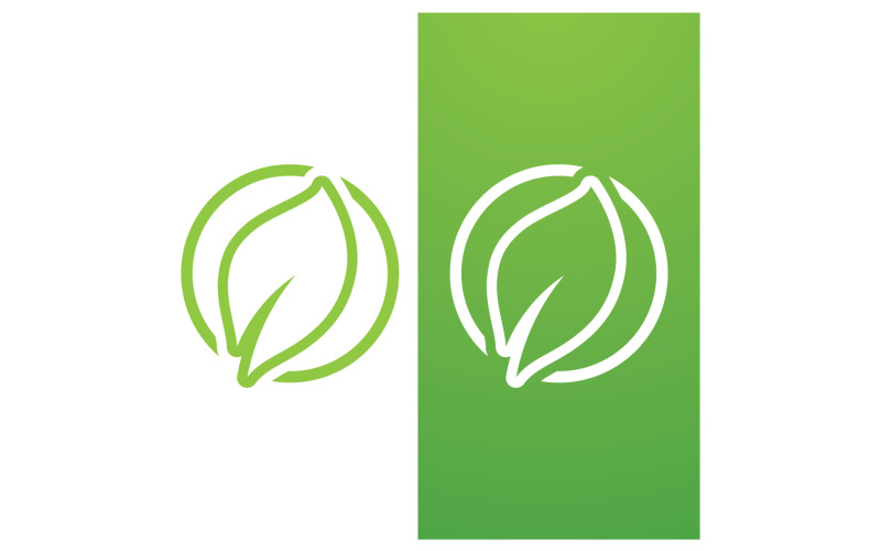 Eco blad groene frisse natuur ga groene boom logo ontwerpsjabloon v27