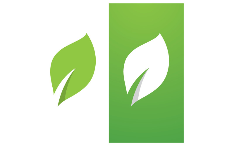 Eco feuille verte nature fraîche aller modèle de conception de logo arbre vert v31
