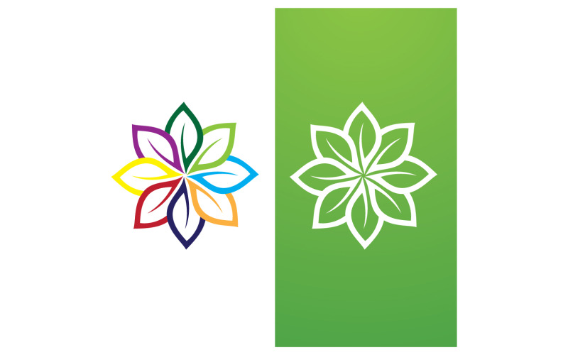 Eco leaf green fresh nature go green tree logo design template v35