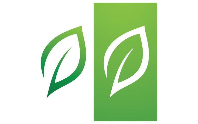 Eko löv grön färsk natur gå grönt träd logotyp designmall v17