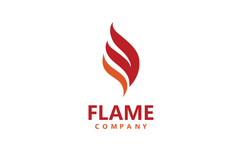 Flame fackla lägereld logotyp vektor malldesign v4