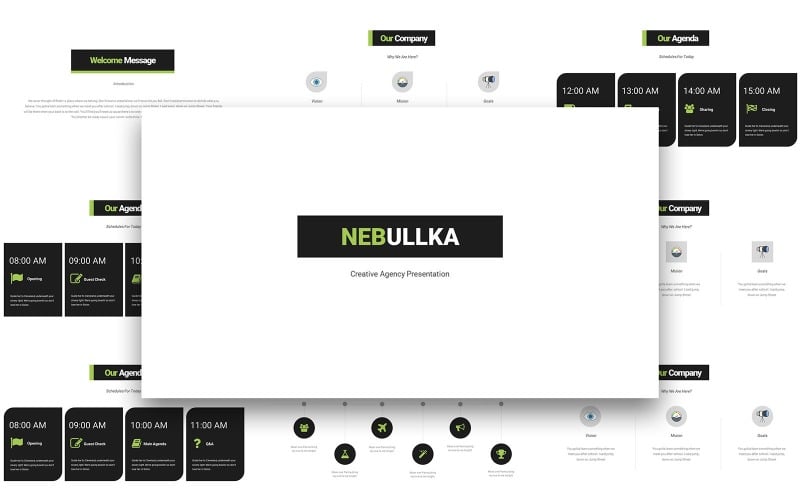 Modello di nota chiave aziendale Nebullka