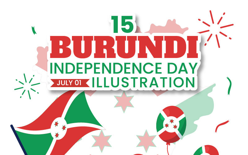 15 Burundi Unabhängigkeitstag Illustration