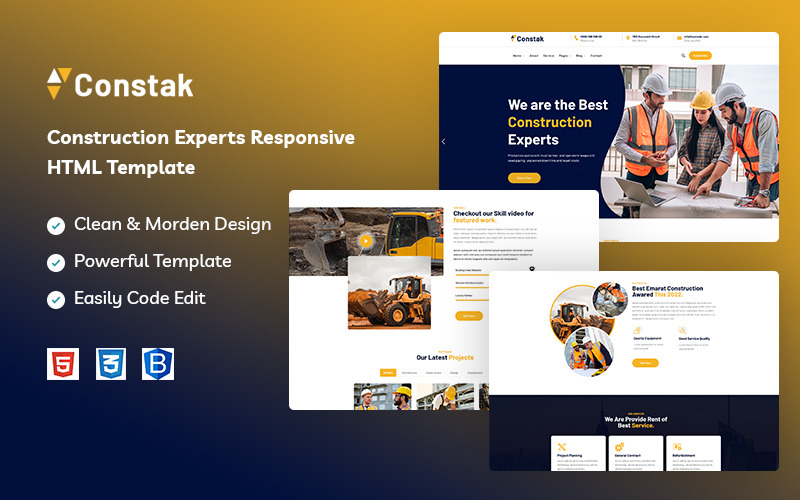 Constak – Website-Vorlage für Bauexperten