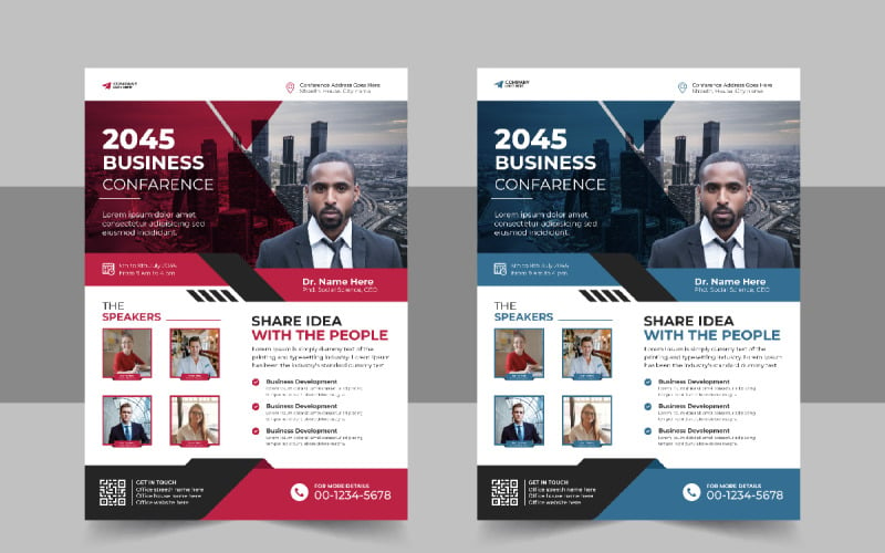 Business Conference Flyer template design vector