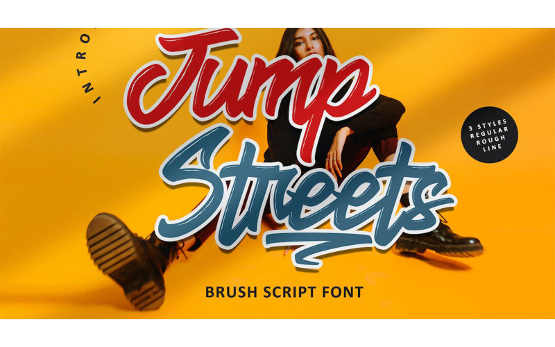 Pincel Script Fonte de script de pincel Jump Streets - TemplateMonster