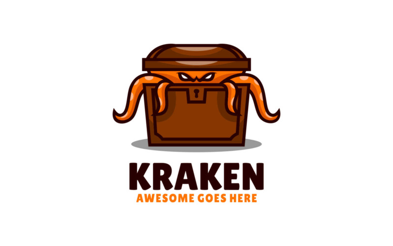 Kraken Simple Mascot Logo Style