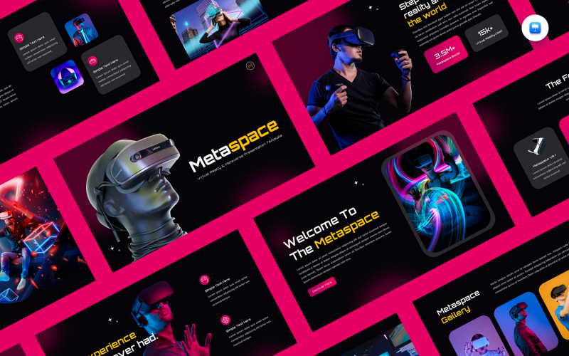 Metaspace - Plantilla Keynote de realidad virtual y Mataverse