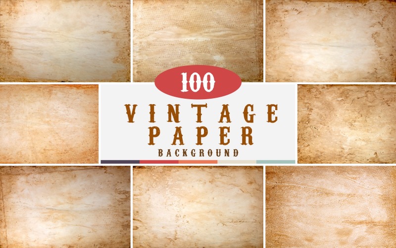 Eski kağıt dokulu arka plan ile 100 Vintage kağıtlar