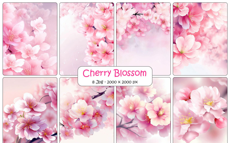 Realistischer rosa Kirschblütenhintergrund und digitales Papier der Sakura-Kirschblüte