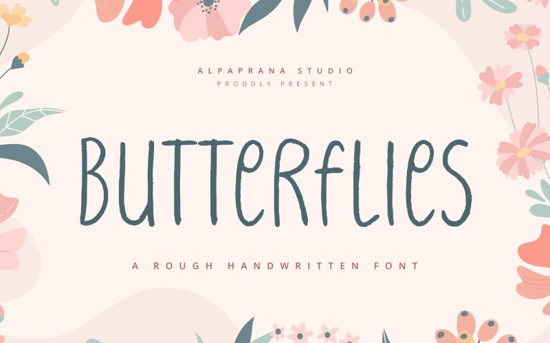 Vlinders - handgeschreven lettertype