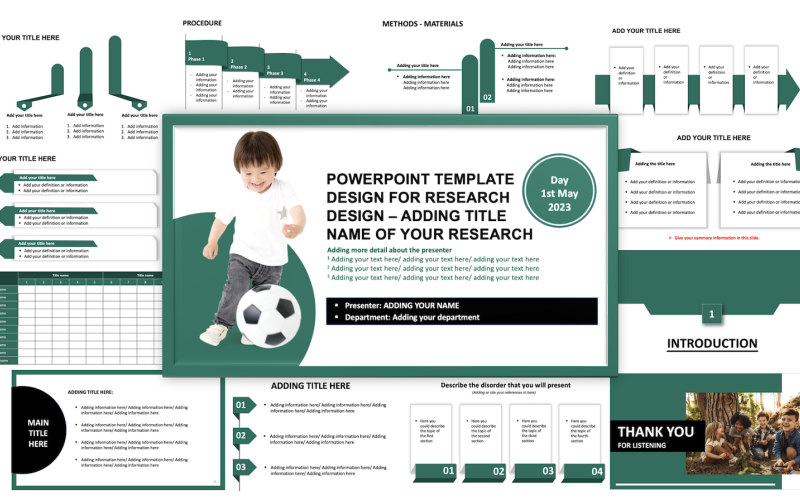 Modèle Powerpoint vert