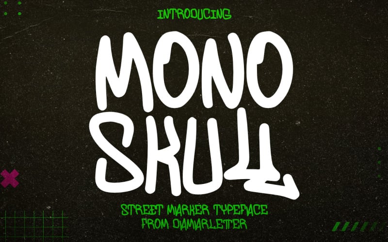 Monoskull - шрифт Streetmarker