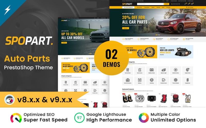Spopart Autoteile und Werkzeugmaschinen PrestaShop Theme
