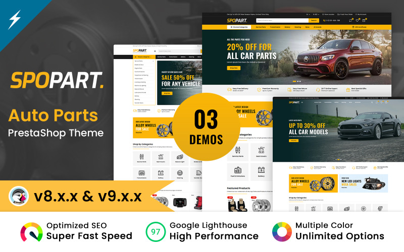 Spopart Ricambi auto e macchine utensili Tema PrestaShop