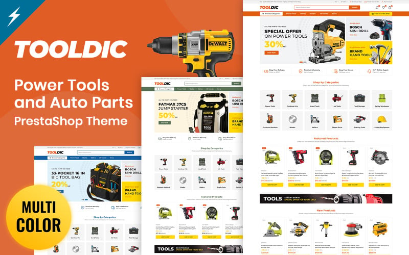 ToolDic - PrestaShop-thema voor gereedschappen en auto-onderdelen