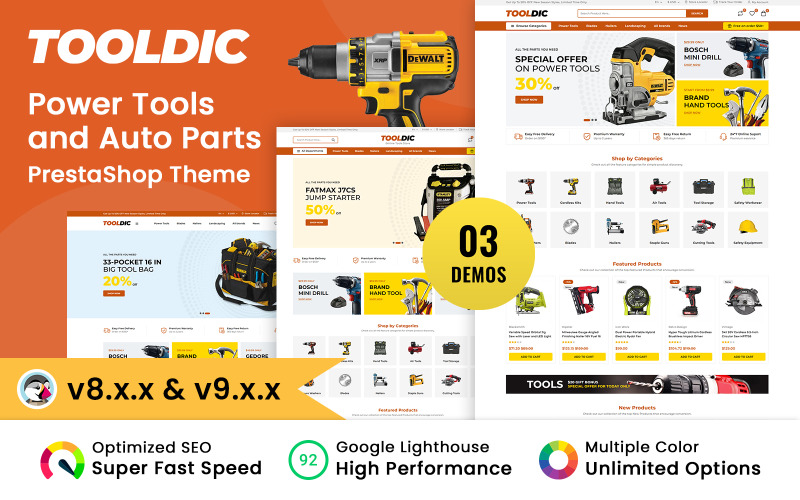 ToolDic - Tema de PrestaShop para herramientas y autopartes