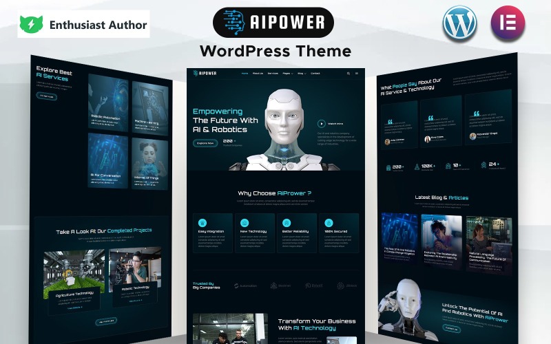 AiPower - AI & Robotics Technology Services WordPress Theme