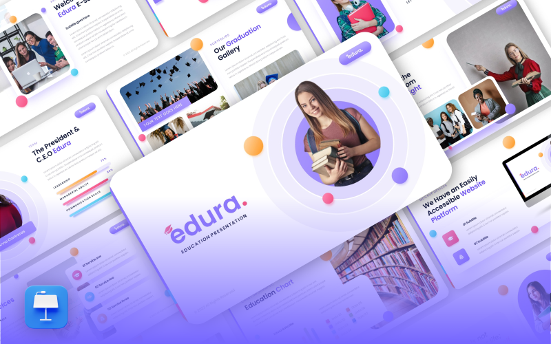Edura - Modèle de présentation de l'éducation créative