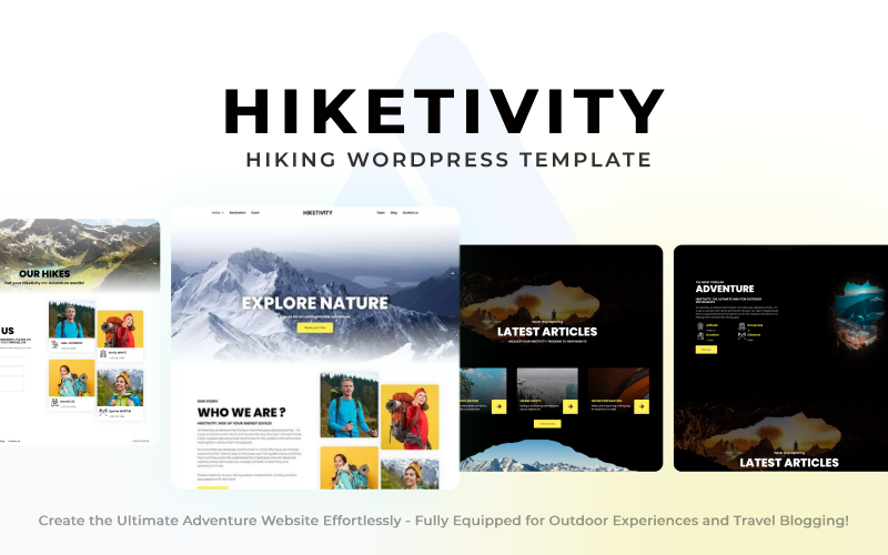 Hiketivity - El último tema de WordPress para aventuras de senderismo y acampada