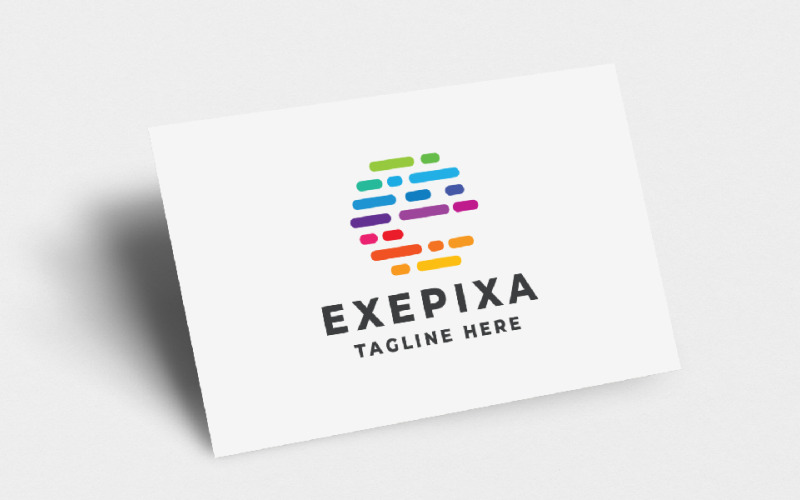 Modello di logo Exepixa lettera E Pro