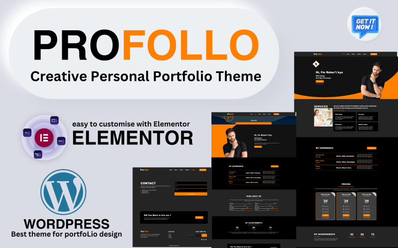 Motyw WordPress Profollo Creative Portfolio