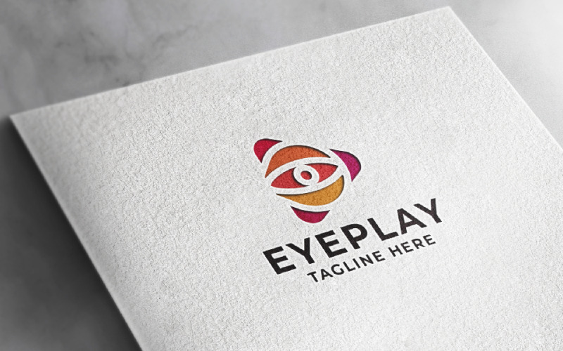 Шаблон логотипу Eye Play Pro