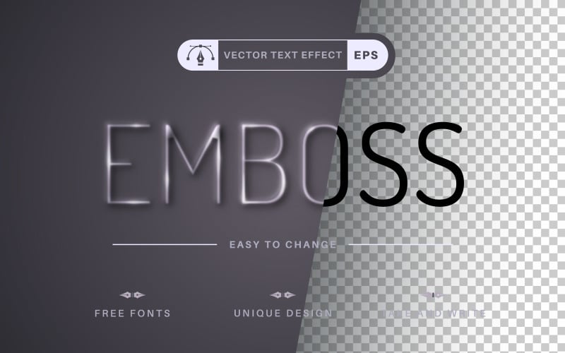 Emboss - Editable Text Effect, Font Style