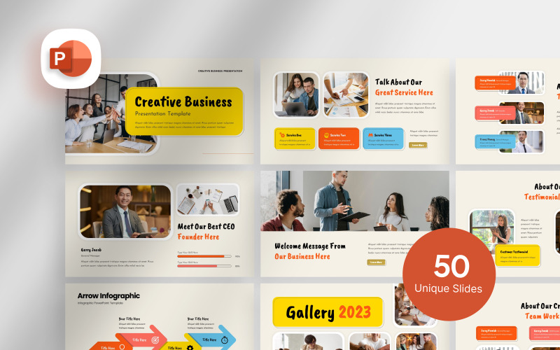 Modèle de présentation d'entreprise créative