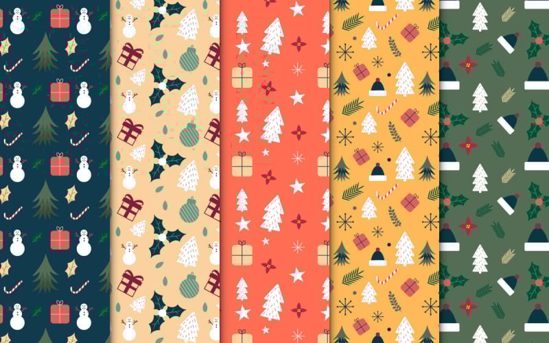 Vánoční vzor bezešvé vektorový balíček
