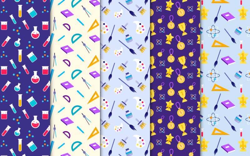 Vector de patrón de educación y ciencia