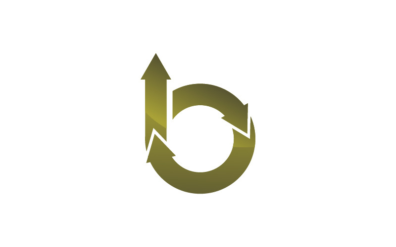 现代字母 B 标志模板设计