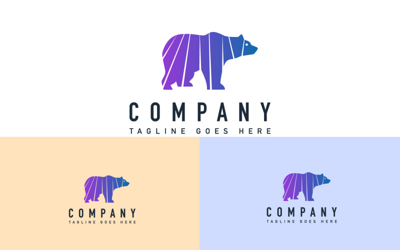 Sauvage - Modèle de conception de logo d'ours