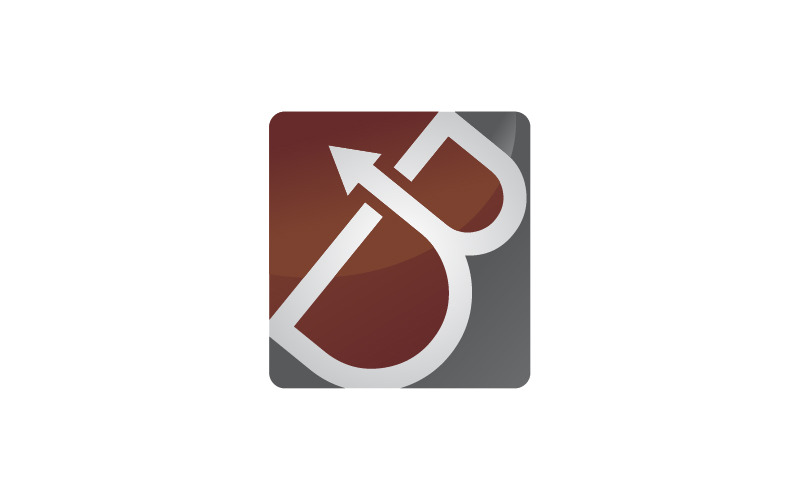 B Letter Logotyp malldesign