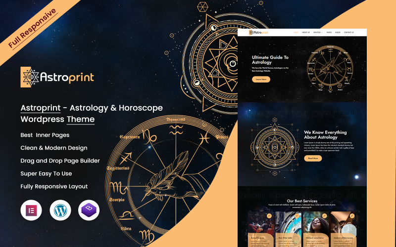 Astroprint - Astrologia i horoskop Motyw WordPress