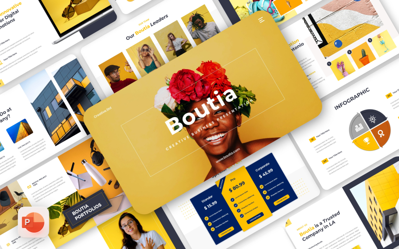 Boutia – Yaratıcı İş PowerPoint Şablonu