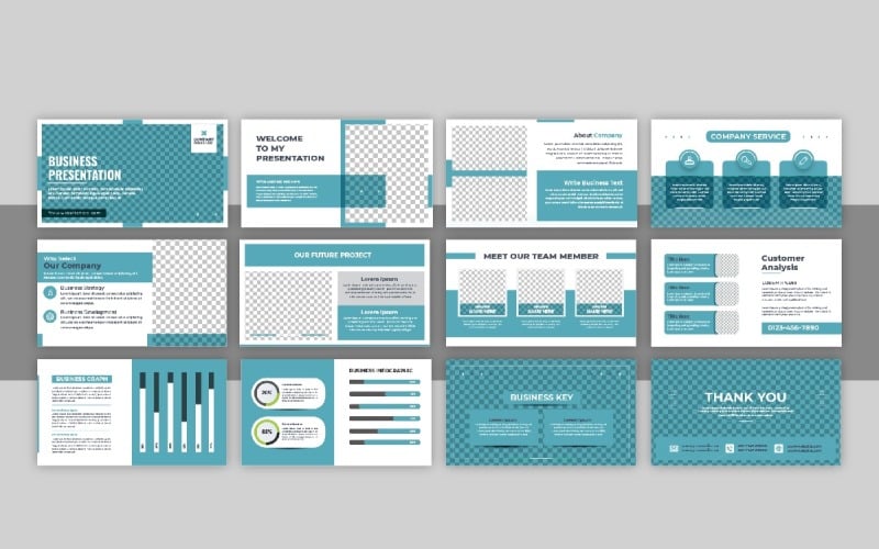 Business presentation design template layout