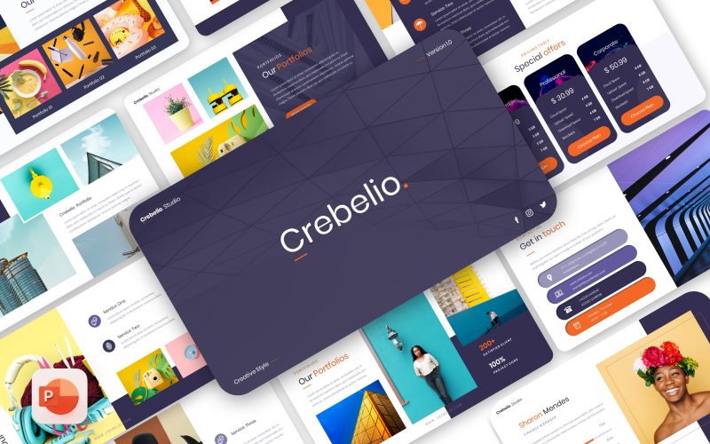 Crebelio – Креативный бизнес-шаблон PowerPoint