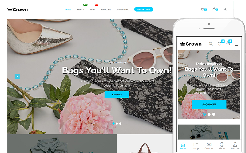 Crown - Moda Mağazası WooCommerce Teması