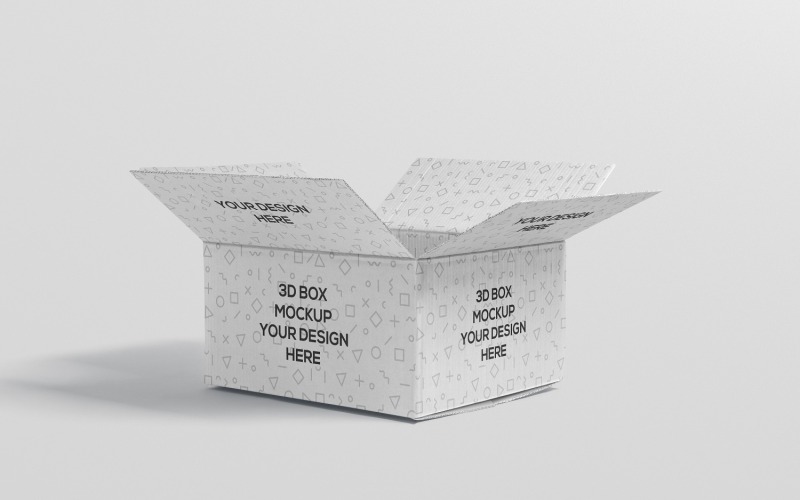 Rechteckige Pappverpackungsbox-Attrappe.