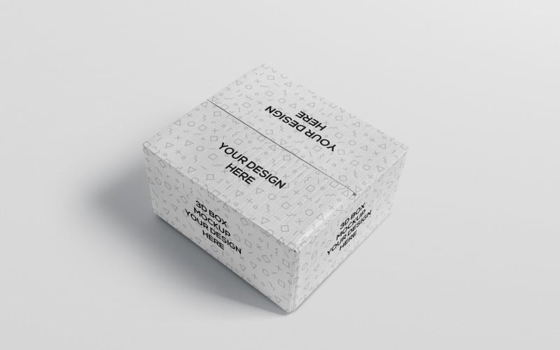 Rectangle Cardboard  Packaging Box Mockup Free